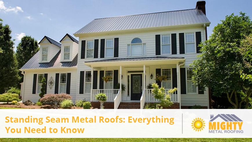 Standing seam metal roofing